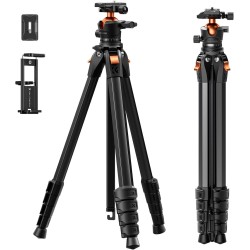 K&F Concept 73" Compact Camera Tripod(A305A3+BH-40)